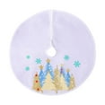 thumbnail image 1 of Classic White Christmas Tree Skirt for Tabletop Trees Soft Fabric Holiday Decoration, 1 of 5