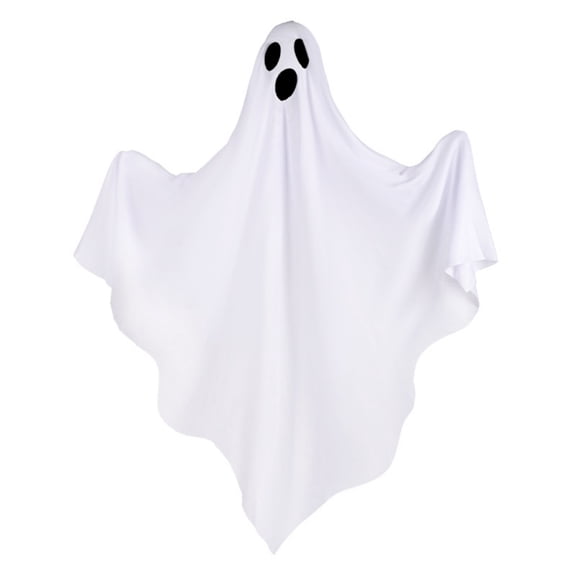 Classic White Halloween Spooky Hanging Ghost Prop, Outdoor Porch Tree Haunted House Trick Or Treat Spooky Scene Setup, Tear Proof Weatherproof Craftsmanship Display For Holiday Party Guests