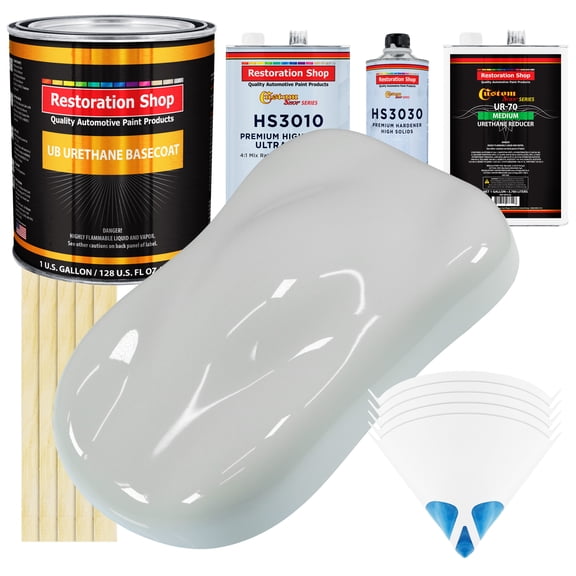 Classic White Premium Gallon Kit URETHANE BASECOAT Car Auto Paint Kit