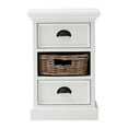 thumbnail image 1 of Classic White Two Drawer Nightstand Unit with Basket, 1 of 9