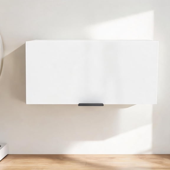 Classic White Wall Cabinet, Compact Storage Solution with Single Shelf, Particle Board