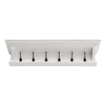 thumbnail image 1 of Classic White Wood Wide Six Hook Coat Rack, 1 of 5