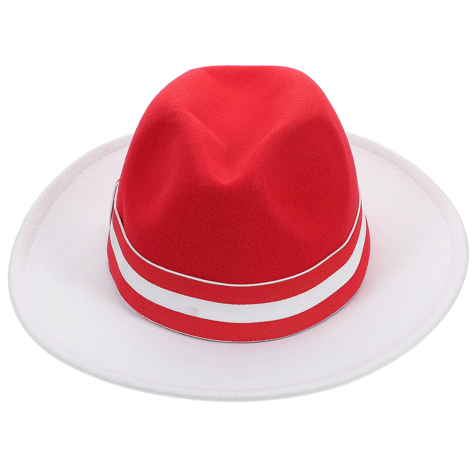 Classic Wide Brim Hat Woolen Fedoras Hat Formal Costume Tops Hat for