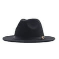 thumbnail image 1 of Classic Wide Brim Panama Hat for Women Soft Wool Fedora with Buckle Adjustable Stylish Summer Sun Hat, 1 of 8