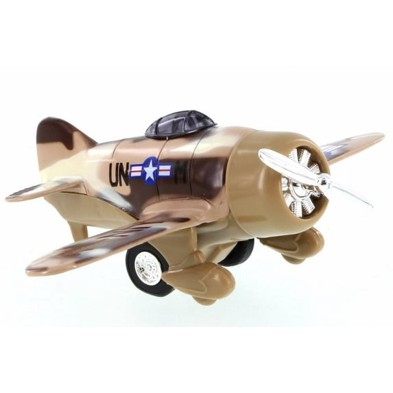 Classic Wing Airplane, Brown Camoflague - Showcasts 998D - Diecast Model Toy Car (Brand New but NO BOX)