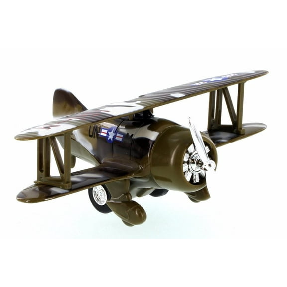 Classic Wing Bi-Plane, Black - Showcasts 998D - Diecast Model Toy Car (Brand New but NO BOX)