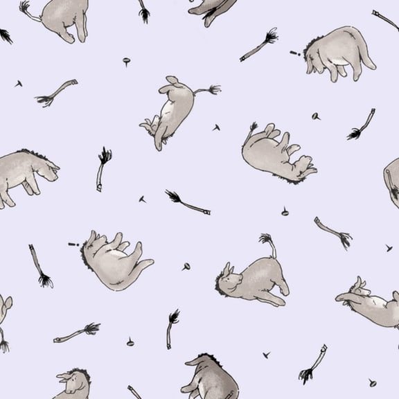 Classic Winnie Donkeys Cotton Fabric