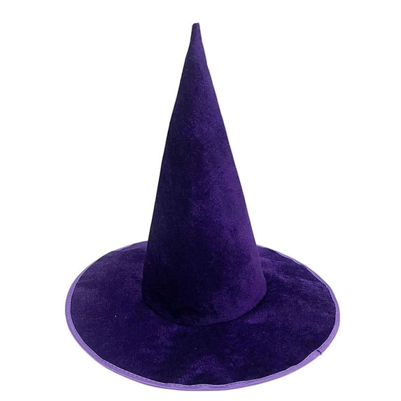 Classic Witch Hat with Pointed and Wide Brim, Halloween Accessory, Unisex Party Prop Headwear
