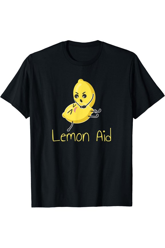 Classic Witty Funny Pun Lemon Aid Vitamin C Lemon Citrus T-Shirt