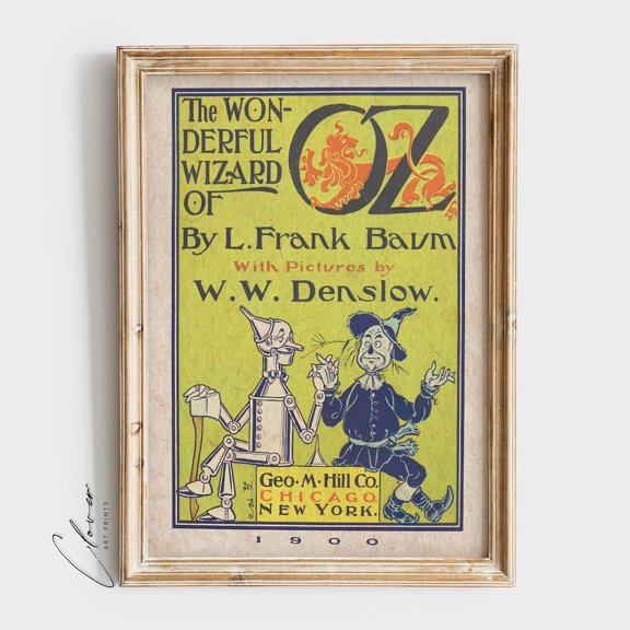 Classic Wizard Story Cover Art Vintage Book Lover Library Wall Decor Poster UNFRAMED POSTER