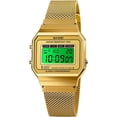 thumbnail image 1 of Classic Women's Digital Multifunction Sports Watch Stainless Steel Band Square Waterproof Electronic Led Watch, 1 of 6