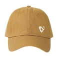 thumbnail image 1 of Classic Womens Washed Baseball Cap Heart Print Sun Hat Outdoor Sun Protection Duck Tongue Cap Khaki, 1 of 3