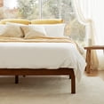 thumbnail image 1 of LIFEMENT Full Classic Wood Platform Bed Frame, Solid Wood, No Box Spring Needed, Easy Assembly, Minimalist Modern Design, Under Bed Storage, Walnut, 1 of 9
