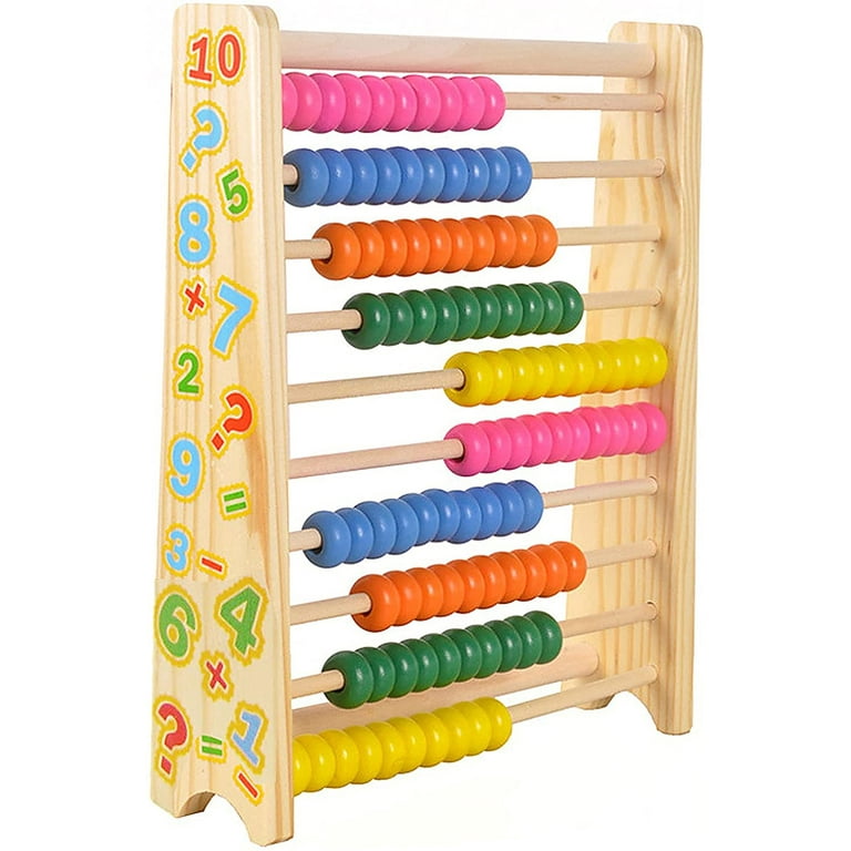 Classic Wooden Abacus for Kids Math Educational Counting Toy with 100 Beads 123 Learning Number Abacus for Toddler Mathematics Toy Beads Game for Preschool Children Kindergarten Walmart