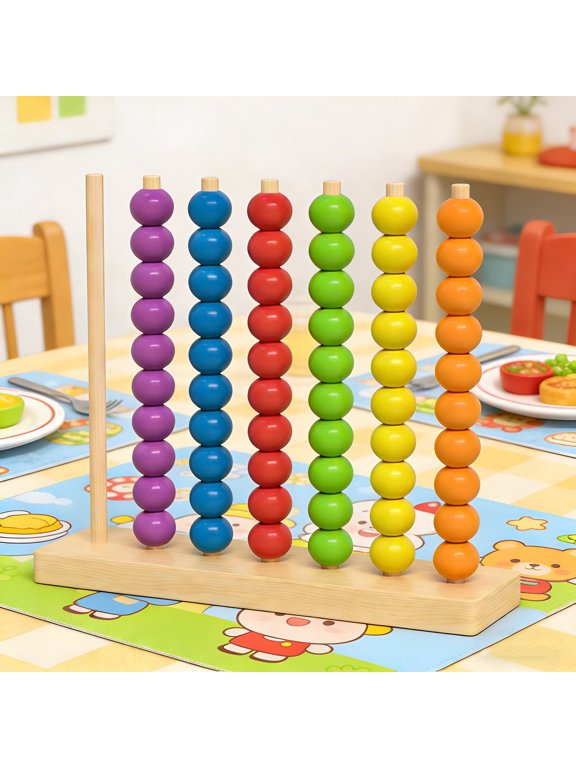 Classic Wooden Abacus for Math, Educational Counting Toy,Learning Number Abacus, Mathematics Toy Beads Game