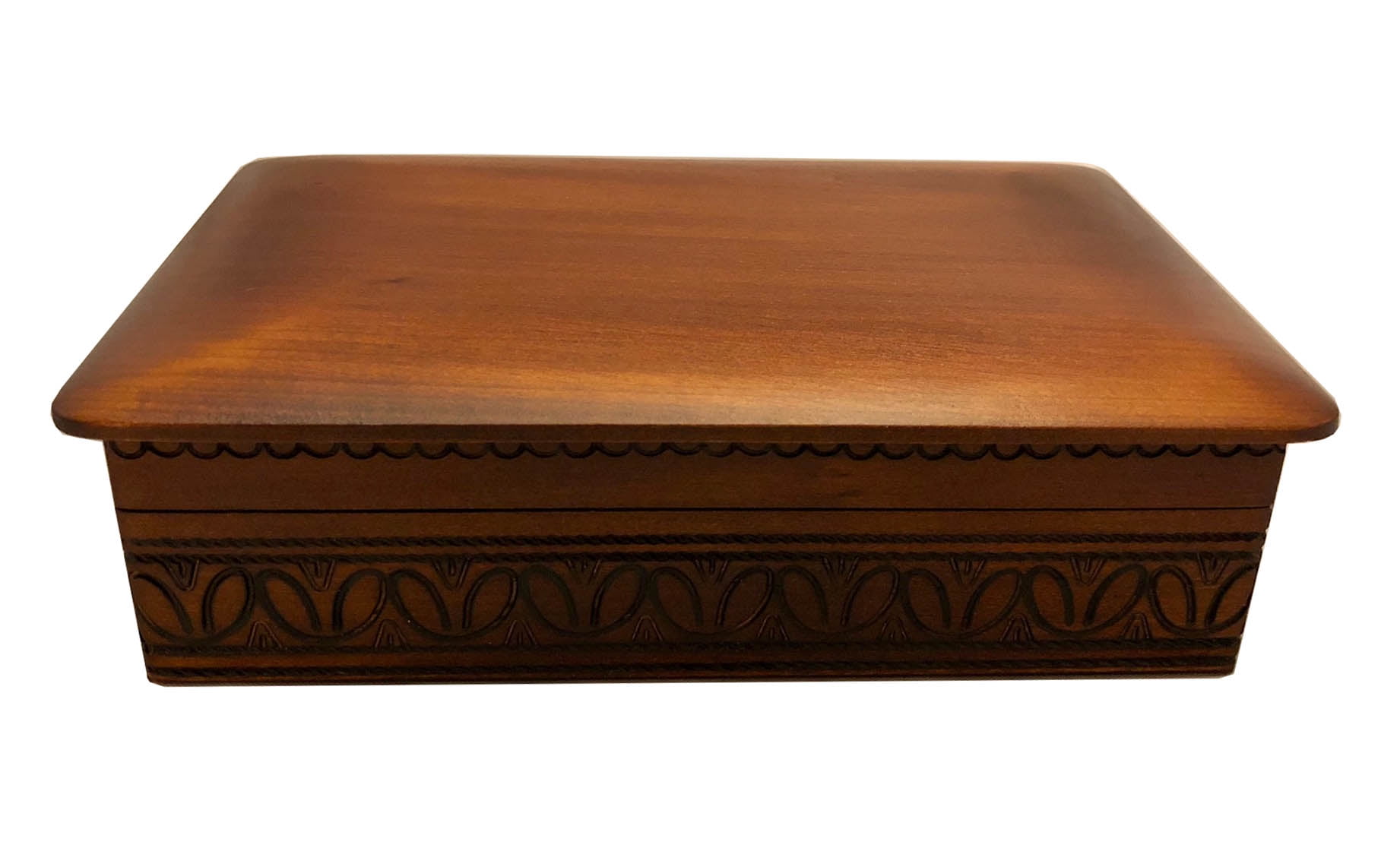 Classic Wooden Box Mens Jewelry Box Handmade Linden Wood Keepsake from