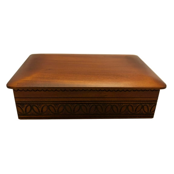 Classic Wooden Box Mens Jewelry Box Polish Handmade Linden Wood Keepsake