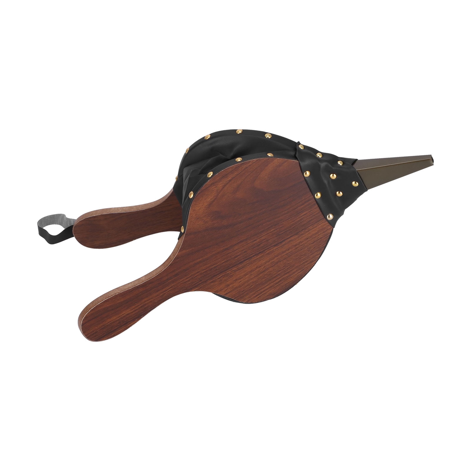 Classic Wooden Manual Fireplace Bellows, 43x19cm Durable Leather Wood