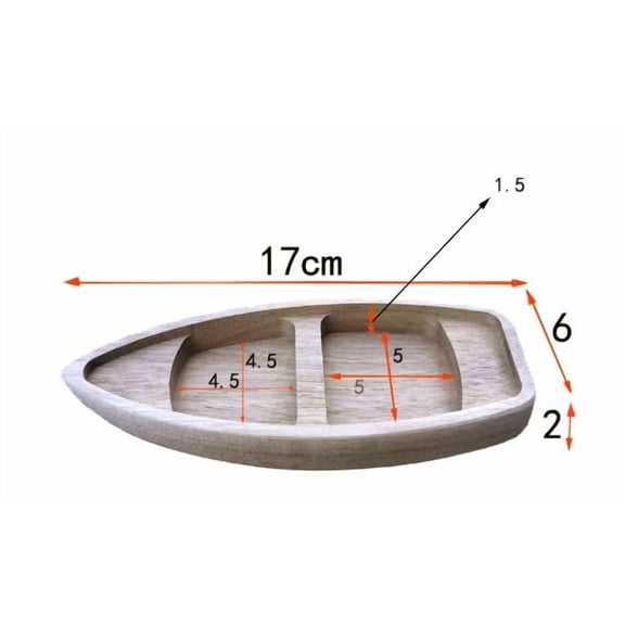 Worgeous Classic Wooden Boat Figurine Nautical Birthday Decorations Khaki Wood Ideal for Home Decor 6.5 Inches