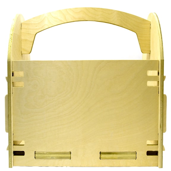 Classic Wooden Toolbox Made in America 22.25" Long x 10 Wide" x 10.5" High, Unfinished American Birch Plywood - hBAR at Home Series