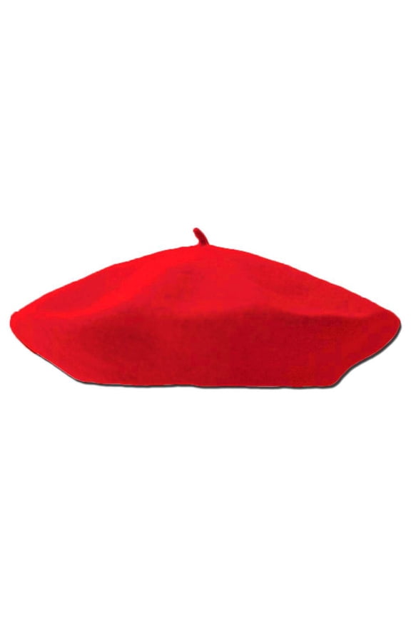 Classic Wool Beret One Size Adult - , Red