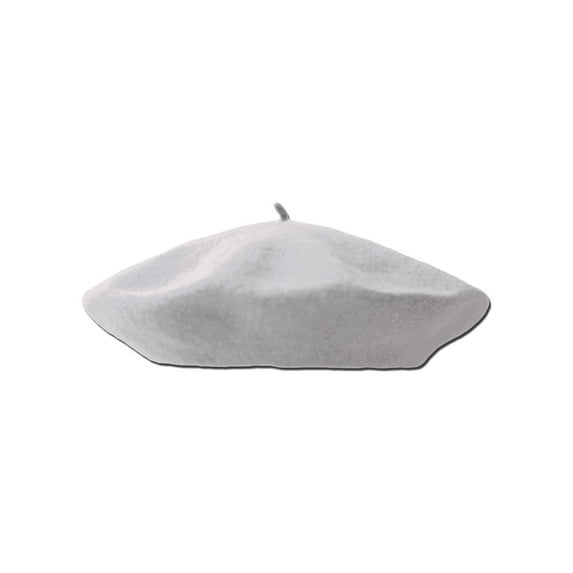 Classic Wool Beret One Size Adult - , White