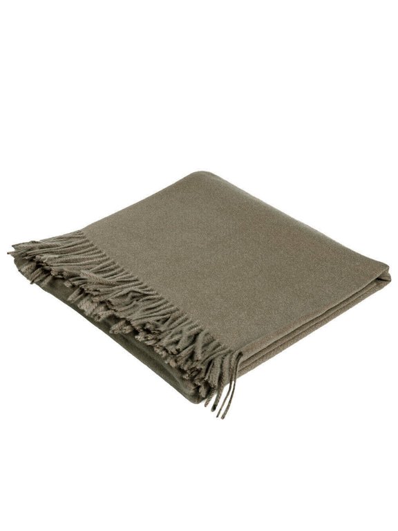 Classic Wool Scarf with Tassels 27.6x74.8-inch Virgin Wool Light Taupe Soft Wrap Shawl for Women
