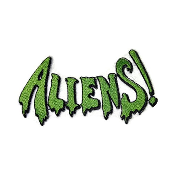 Classic Word Aliens Embroidered Iron on/Sew patch [4.99" X 2.86"]