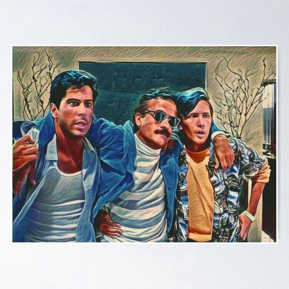 Classic Workplace Comedy Dead Weekend Sitting Beach Scene Art Wall Art Retro Decor, Unframed Poster