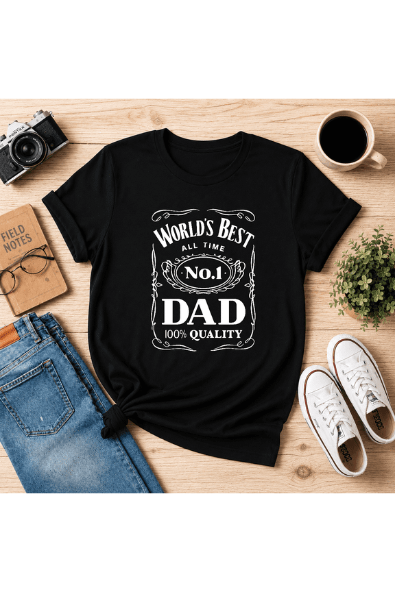 Classic World's Best Number 1 Dad Father's Day Gift Unisex T-Shirt V25465, S-5XL