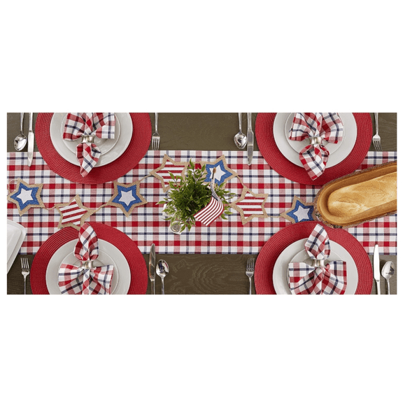 Classic Woven Tabletop Collection, Indoor/Outdoor Placemat Set, Round, 15" Diameter, Tango Red, 6 Piece