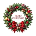thumbnail image 1 of Classic Wreath Christmas Wreath Window Clings, Static PVC Holiday Decals for Glass Doors, Windows, Storefronts, Mirrors, and Seasonal Party, 1 of 6
