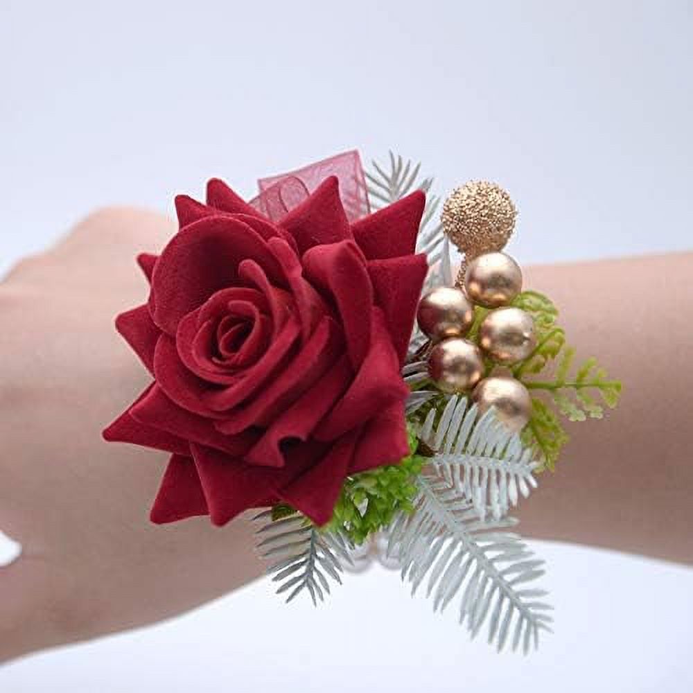 Classic Wrist Corsage Boutonnière for Prom Party Wedding Event Blooming ...