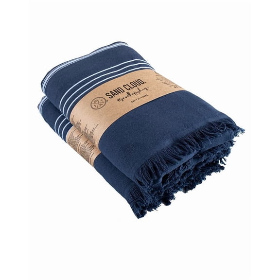 Sand Cloud Classic XL Bath Towel Bundle, 2 Pack - Navy
