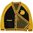 thumbnail image 1 of Classic Yellow Sweater Cardigan Coat Knitted Jacket Open Front Button Sweaters for Adult, 1 of 7