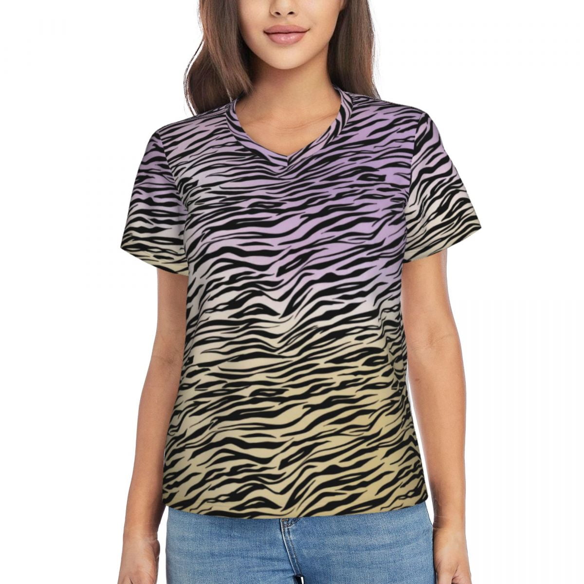 Classic Zebra T Shirts Black and White Animal Print Street Fashion T ...