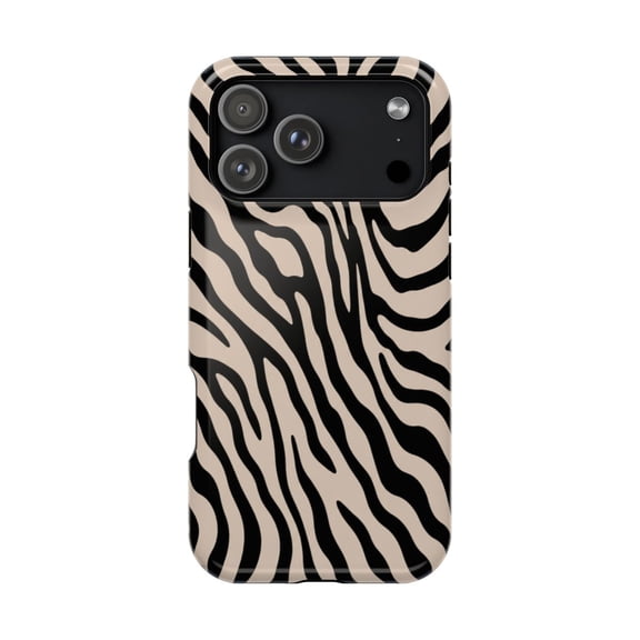 Classic Zebra Tough Case for iPhone 18 Pro & 18 Pro Max, Bold Animal Stripe Protection