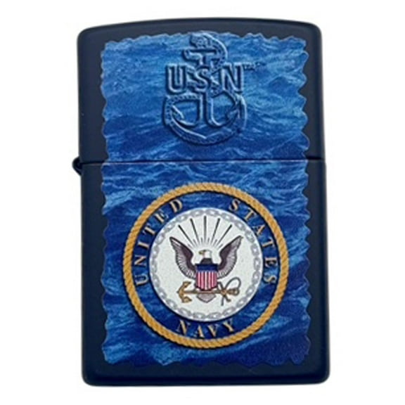 Classic Zippo US Navy Windproof Lighter - Christmas, Halloween & Valentines Day Gift (Navy Blue)