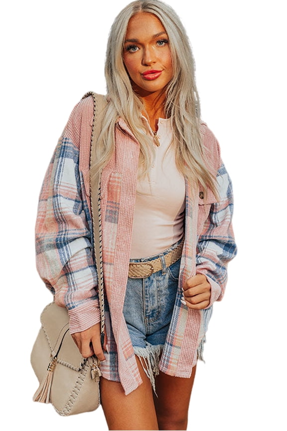 Classic and Trendy Women's Fall Shacket - Functional Chest Pockets - [ZhiHiMeRi] | (US 4-6)S