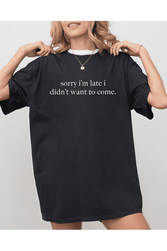 Letter Graphic Casual woman's text-printed Tee T-shirt, cotton, Comfortable and well-fitting black S-5XL