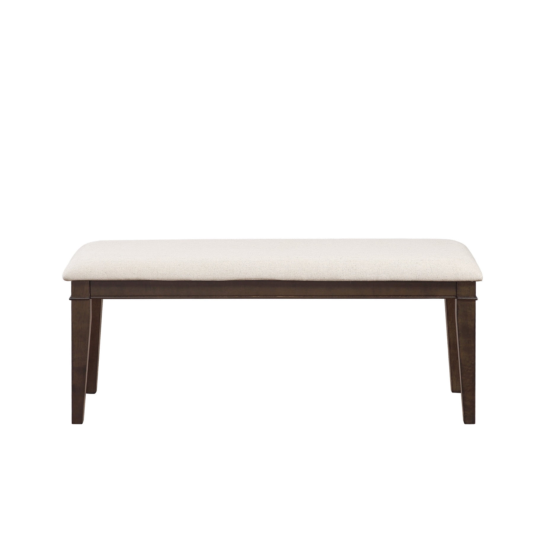 Classic - looking Wooden Bench - 48 - inch Beige Upholstered Seat for ...
