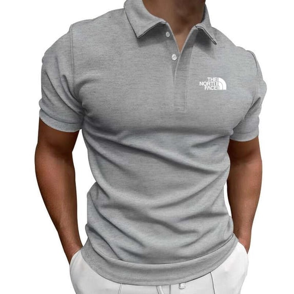 Classic new men‘s short sleeved T-shirt with buckle collar and casual lapel S-4XL oversized summer novelty