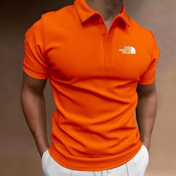 Classic new men‘s short sleeved T-shirt with buckle collar and casual lapel S-4XL oversized summer novelty