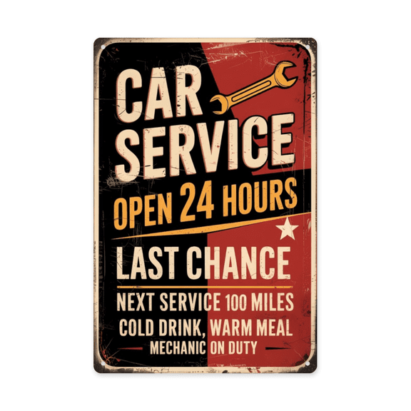 Classic rustic wall decor accent featuring 24h Open Metal Tin Sign Convenience Store Diner Decor Perfect For Hanging In Cafe Rustic Vintage Finish Gift For 8x12 inch metal sign for kitchen wall