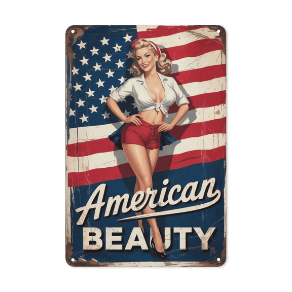 Classic rustic wall decor accent featuring Cowgirl Sexy Girl Metal Tin Sign Western Saloon Decor Perfect For Hanging In Bedroom Dorm Rustic Vintage Finish Country 8x12 inch metal sign for kitchen