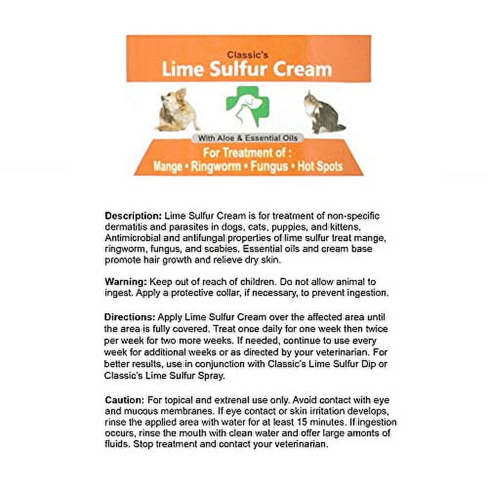 Classic's Lime Sulfur Dip Pet Skin Ointment (2 oz x 2 Jars) Pet Care