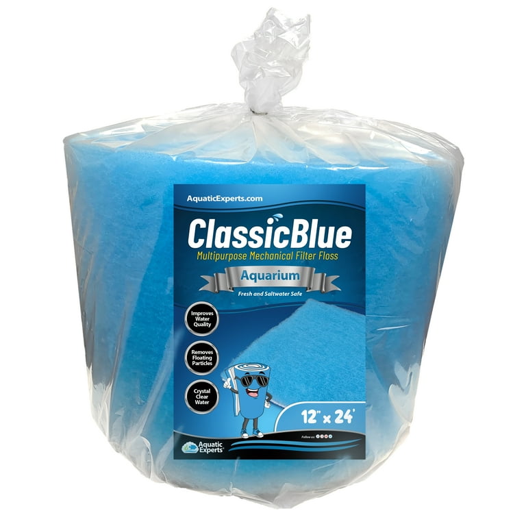 ClassicBlue Bonded Freshwater and Saltwater Safe Aquarium Filter Pad 0.75
