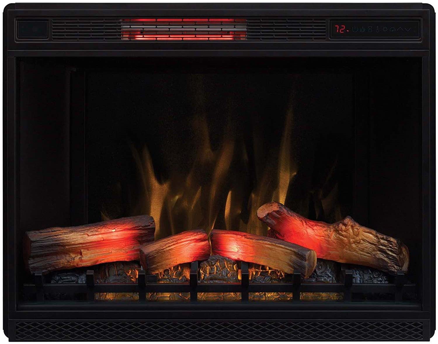 ClassicFlame 33-Inch Black 3D Infrared Electric Fireplace Insert