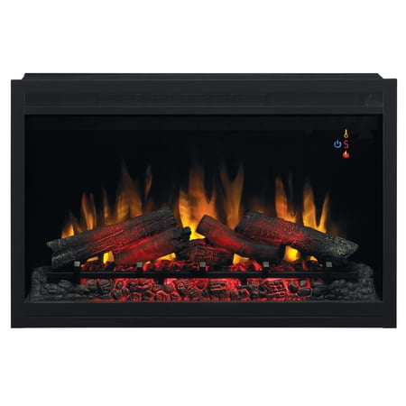 ClassicFlame 36 inch 240V Traditional Built in Electric Fireplace Insert, 67 lb