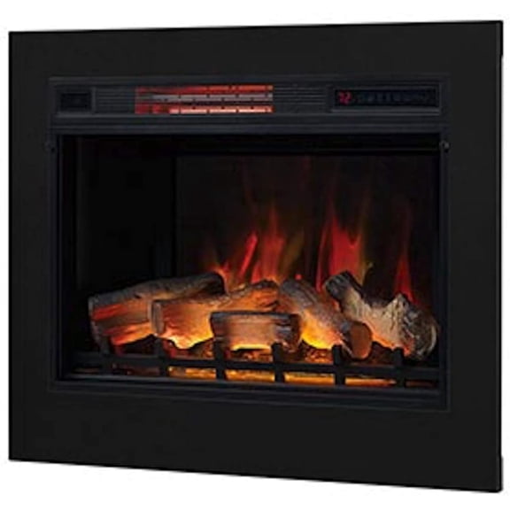 ClassicFlame 3D SpectraFire Plus 28" Infrared Electric Insert & Trim Kit - Black, 28II042FGL & BBKIT-28